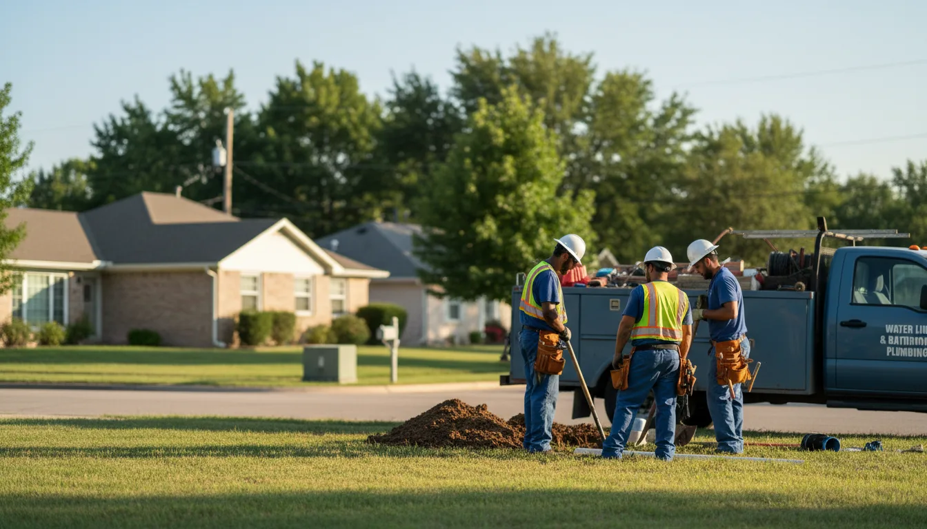 Residential water line and bathroom plumbing service in Sudan, TX